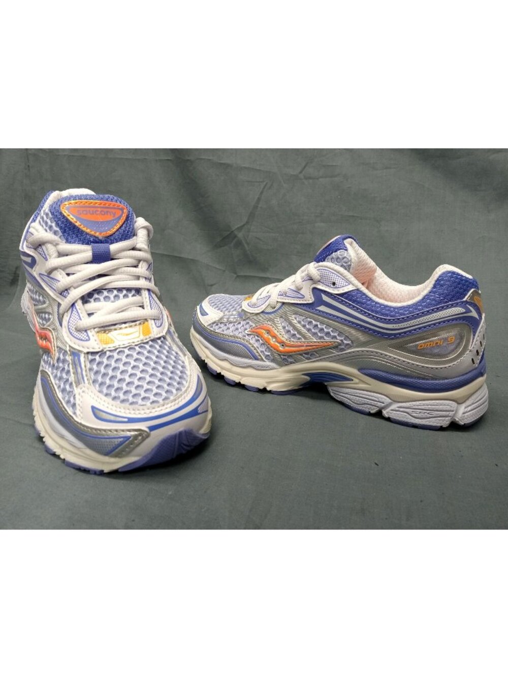 Saucony ProGrid Omni 9 Speed Shades Orange Blue Girls Size 12 New No Box!